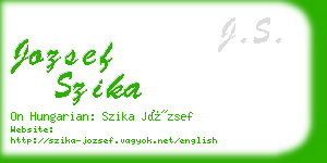 jozsef szika business card